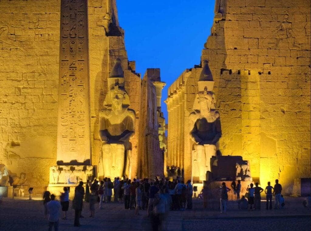 Luxor Temple by night